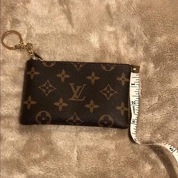 Louis Vuitton Monogram Zip Key Pouch in Brown with Gold Hardware - Picture 1 of 6
